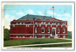 c1940 Trustee Gymnasium Parsons College Building Fairfield Iowa Vintage Postcard