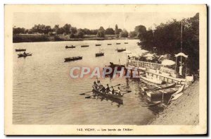 Old Postcard Vichy Les Bords De I & # 39Allier Canoe Rowing