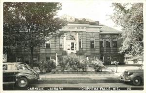 Auto Carnegie Library 1951 Chippewa Falls Wisconsin 9052