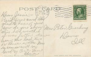 Waterloo Iowa~Scene on the Cedar River~Trees~1911 Postcard