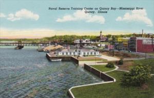 Illinois Quincy Naval Reserve Training Center On Quincy Bay Curteich