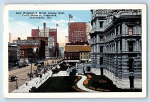 Indianapolis Indiana IN Postcard East Washington Street West Court House c1920