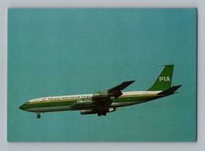 Aviation Airplane Postcard PIA Pakistan International Airlines Boeing 707-340 N8