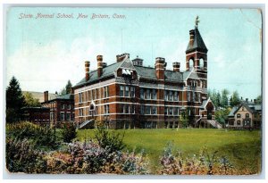 1909 State Normal School Building New Britain Connecticut CT Vintage Postcard