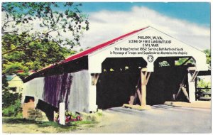 Covered Bridge Philippi West Virginia 1st Land Battle Civil War