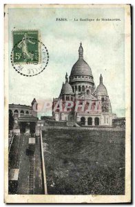 Old Postcard Paris Basilica of Montmartre