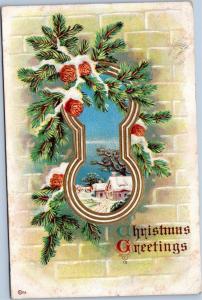 Christmas Greetings - D. Goldie - Posted Bremen Indiana 1912