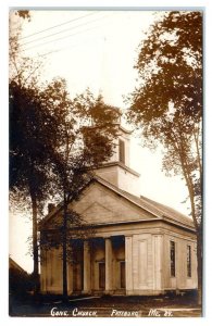 RPPC FRYEBURG, ME Maine ~ CONGREGATIONAL CHURCH c1910s Oxford County Postcard