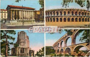 Modern Postcard Souvenir de Nimes Arenes La Maison Carree The exterior view L...