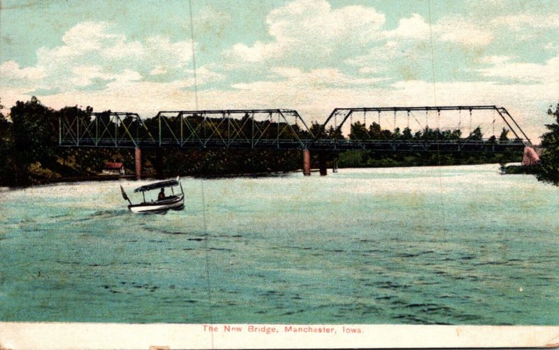 Iowa Manchester The New Bridge 1908