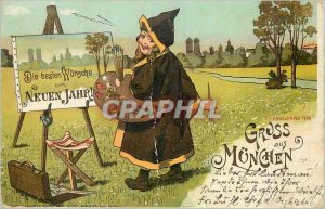 Old Postcard Gruss aus Munchen