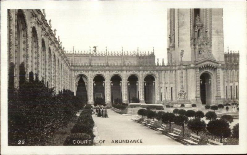 San Francisco CA Panama Pacific Expo Court of Abundance 1915 RPPC