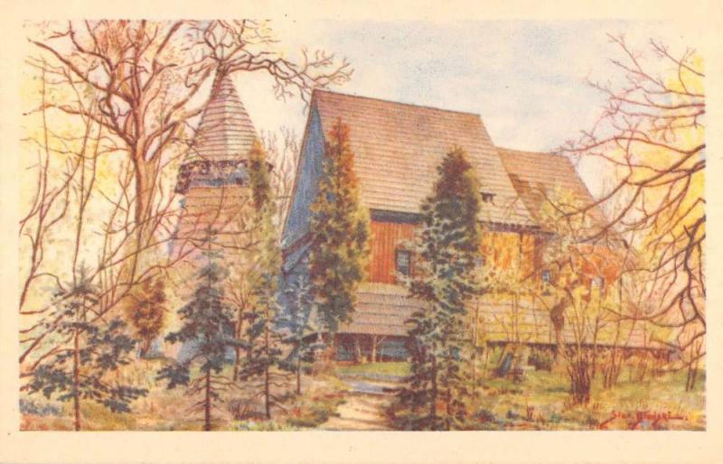 Pszczyna Poland Church Of St Jadwuga Antique Postcard K106505 