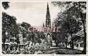 Old Postcard SCOTT MEMORIAL GARDEN EDINBURGH PRINCES STREET