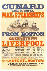 Cunard Line   Mail Steamships 