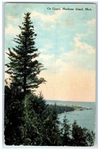 c1910 Scenic View On Guard Mackinac Island Michigan MI Unposted Vintage Postcard