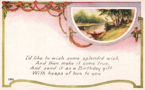 Birthday - Wish a splendid Wish, A birthday Gift, Heaps of Love - in 1922