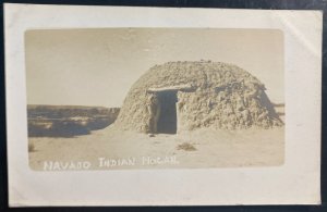 Mint Usa Real Picture Postcard Native American Navajo Indian Hogan