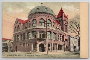 Bridgeport CT Scientific Building Connecticut c1906 Postcard G49