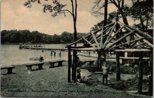 Kiddie's Beach, Pietsch's Gardens Peach Lake Brewster NY Vintage Postcard T65