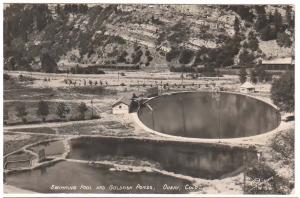 OURAY, COLORADO SWIMMING POOLS & GOLD FISH PONDS REAL PHOTO POSTCARD