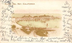 Playa Del Rey California Bird's Eye View of Town Private Mailing Card PC U2223