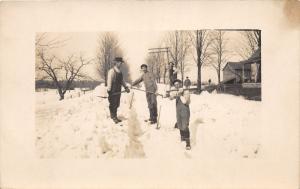 F9/ Occupational Real Photo RPPC Postcard c1910 Winter Croad Crew Ditch 9