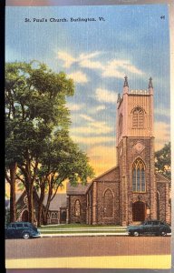 Vintage Postcard 1930-1945 St. Paul's Church, Burlington, Vermont (VT)