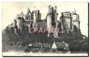 Old Postcard Chateau de Pierrefonds built in 1390 the restoration was entropr...