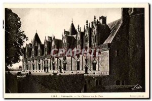 Old Postcard Josselin Le Chateau seen Park