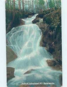 Pre-Chrome WATERFALL SCENE Johnstown - Near Amsterdam & Schenectady NY AG4167