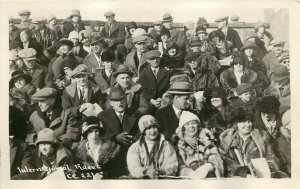 1920s RPPC Crowd at Caledonia Classic International Dog Sled Races, BC Canada