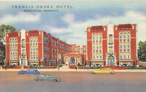 Francis Drake Hotel Minneapolis Minnesota linen postcard