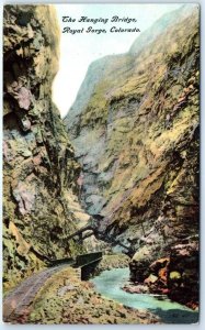 Postcard - The Hanging Bridge, Royal Gorge - Colorado