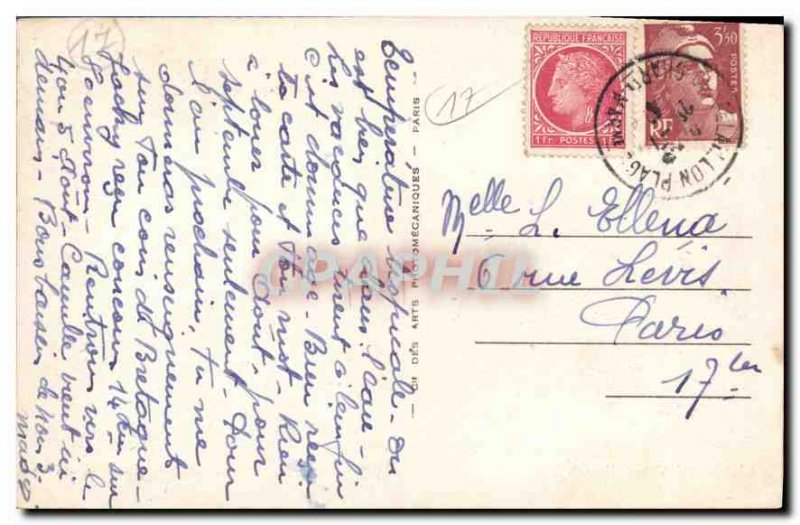 Old Postcard Chatelaillon Cliff Boucholeurs