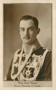 1913 RPPC German Royalty Prince Ernst August in Fancy Dress Uniform NPG 4571