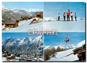 Postcard Modern Grachen Wallis Berner Alpen