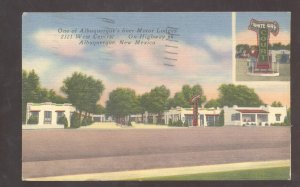 ALBUQUERQUE NEW MEXICO NM WHITE WAY MOTEL LINEN ADVERTISING POSTCARD