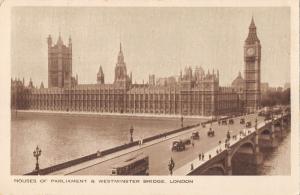 uk27035 houses of parliament and westminster bridge london real photo uk