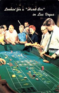 Las Vegas NV  Craps The Fastest Action Game In The World Hard-Six Postcard