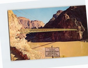 Postcard Kaibab Suspension Bridge, Grand Canyon National Park, North Rim, AZ