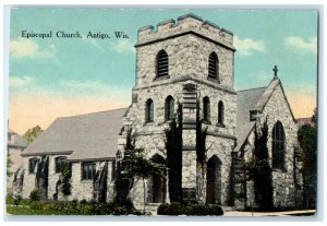 c1910 Episcopal Church Antigo Wisconsin WI Antique Unposted Postcard