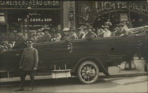 German Tourist Bus & Driver Berlin Germany Real Photo Postcard c1910 