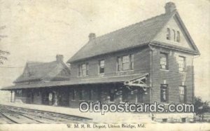 WMRR Depot, Union Bridge, MD, Maryland, USA Depot Railroad 1910 