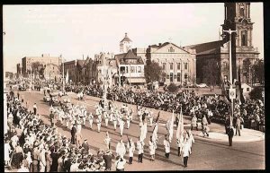 Milwaukee WI American Legion Parade Street Marching RPPC Real Photo Postcard