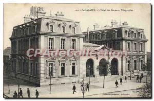 Postcard Old St Nazaire Hotel Post and Telegraphs