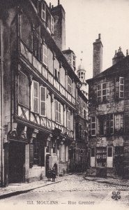 Moulins Allier Maison du XV s Rue Grenier French Old Postcard