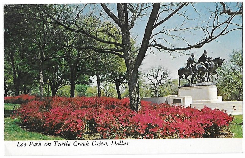 Lee Park on Turtle Creek Drive Dallas Texas Robert E Lee Statue