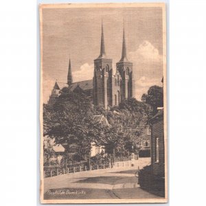 Postcard Roskilde Domkirke Denmark Church Architecture 1937