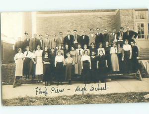 Old rppc GROUP OF PEOPLE Great Postcard AB1413